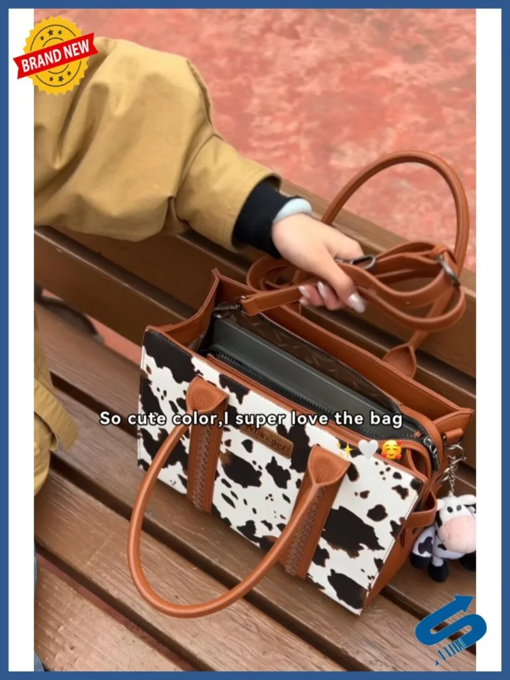 Vegan Leather Tote Bag with Strap for Work & Travel